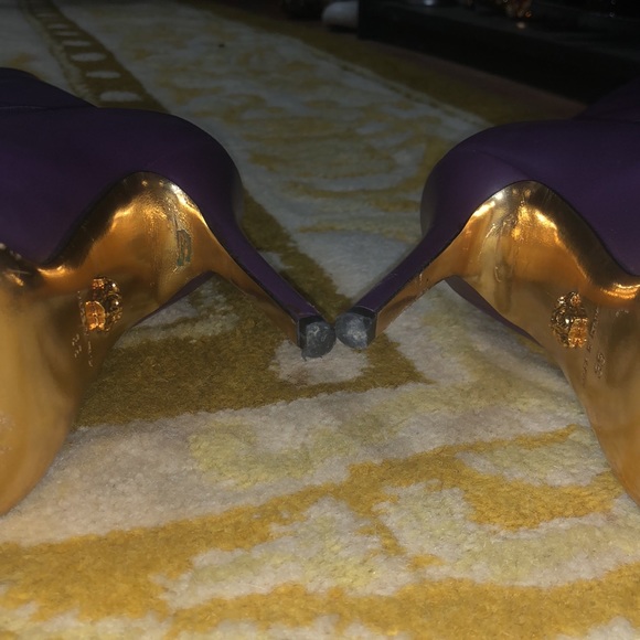 Purple Versace Western Studded Boots - Picture 4 of 13